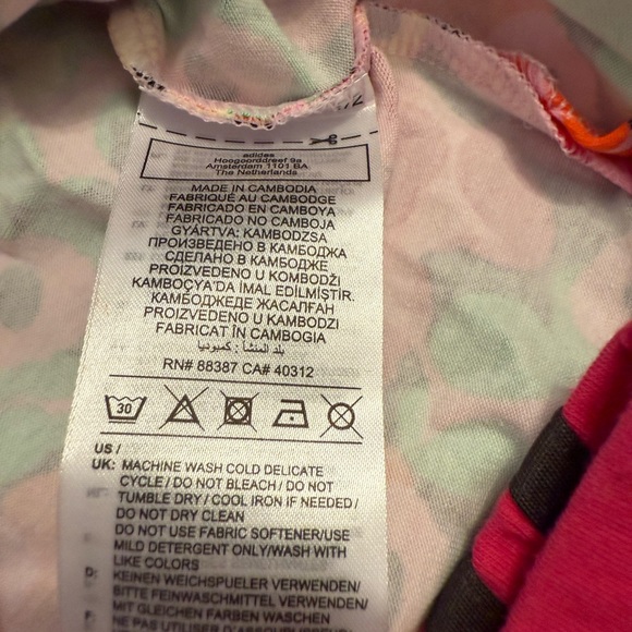 Adidas Kids' Marimekko Frost Pink Floral Tee and Pink Leggings - NWT - Size 4T - Picture 10 of 13